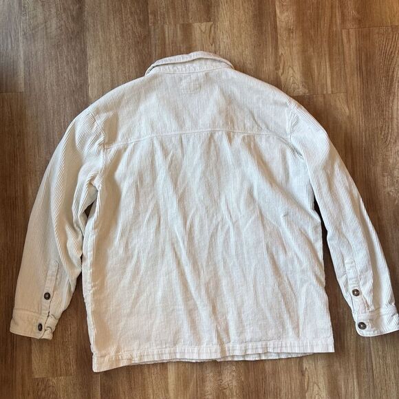 Marine Layer Jemma Shirt Jacket Beige Khaki Corduroy Henna Women's Medium - Picture 4 of 6